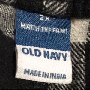 Old Navy Black and White Plaid Pants ~ Flannel